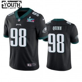 Camiseta Niño NFL Philadelphia Eagles Robert Quinn 98 Negro Super Bowl LVII Vapor Limited
